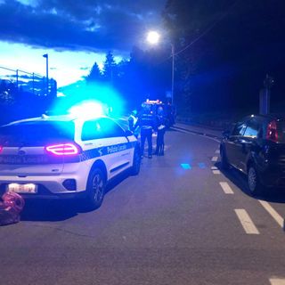 La polizia locale sul posto