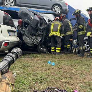 FOTO. Raffica di incidenti in autostrada nel Bresciano: 20 veicoli coinvolti e due vittime