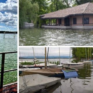 Le acque del lago sommergono il Village, l'Isolino e la riva della Schiranna dove si trova la sezione varesina della Lega navale italiana