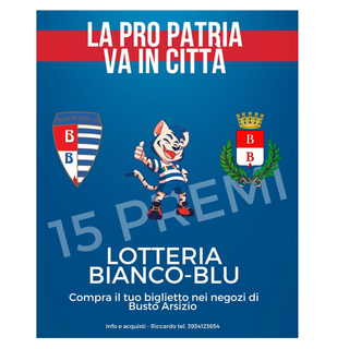 Pro Patria in piazza: vincono i tifosi con la lotteria biancoblù
