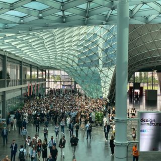 Momenti dell'inaugurazione del Salone del Mobile di Milano. Foto del taglio del nastro: credits Francesco Rucci Courtesy FederlegnoArredo