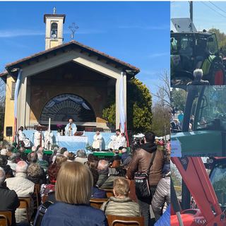 VIDEO E FOTO. File di trattori, folla in festa e una preghiera nella preghiera a Busto: «Che arrivi l'acqua»