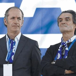 Da sinistra, i governatori Zaia e Fontana