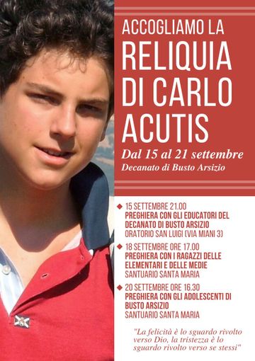 San Carlo Acutis, il Decanato di Busto accoglie la sua reliquia
