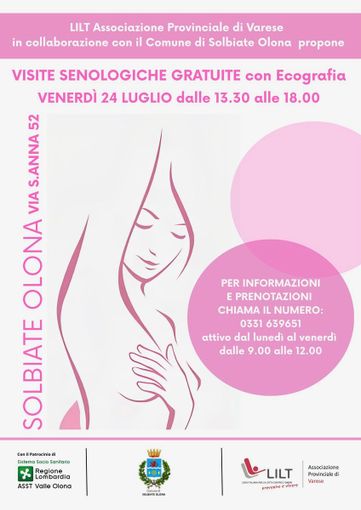 Visite senologiche gratuite a Solbiate