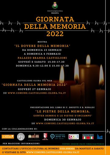 Castiglione Olona celebra il Giorno della Memoria con una mostra e due video-appuntamenti
