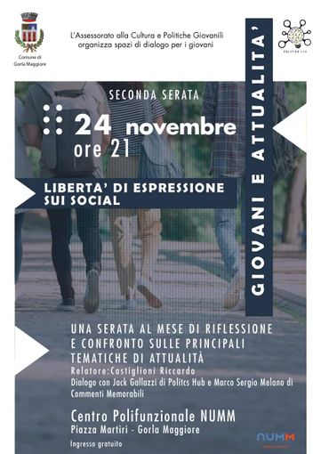 Al Numm di Gorla Maggiore si dialoga con i giovani per la libertà di espressione sui social Al Numm di Gorla Maggiore si dialoga con i giovani per la libertà di espressione sui social