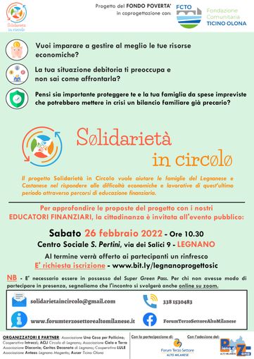“Solidarietà in Circolo” a Legnano e Castano