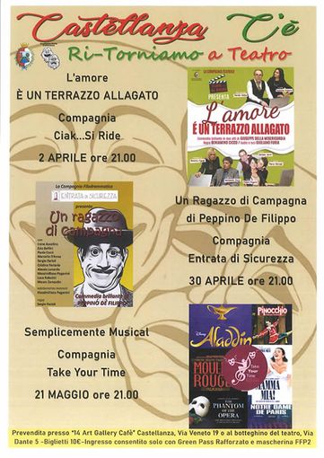 Castellanza ritorna a teatro: tre appuntamenti tra aprile e maggio Castellanza ritorna a teatro: tre appuntamenti tra aprile e maggio