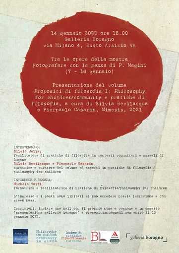 La locandina dell'appuntamento in Galleria Boragno a Busto La locandina dell'appuntamento in Galleria Boragno a Busto