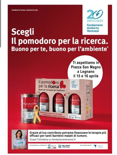 “Scegli il pomodoro per la ricerca”: banchetti in piazza San Magno sabato 15 e domenica 16