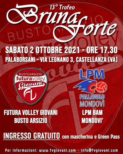 Futura Volley Busto: torna il classico “Bruna Forte” a chiudere il precampionato Futura Volley Busto: torna il classico “Bruna Forte” a chiudere il precampionato