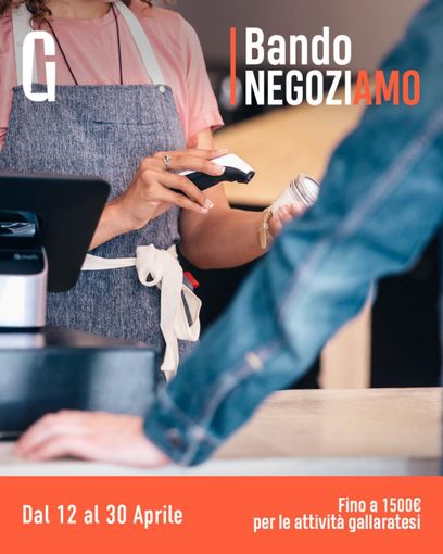 Con il bando “Negoziamo” fino a 1.500 per le attività gallaratesi