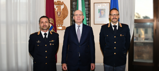 I dirigenti Dalfino e Piron insieme al questore Carlo Mazza (al centro). I dirigenti Dalfino e Piron insieme al questore Carlo Mazza (al centro).