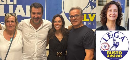 Da sinistra: Reguzzoni, Salvini, Tovaglieri, Albani. Nel riquadro, Maffioli Da sinistra: Reguzzoni, Salvini, Tovaglieri, Albani. Nel riquadro, Maffioli