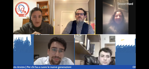 Germano Lanzoni ha parlato con i giovani di Busto Arsizio, presente anche il vicesindaco Manuela Maffioli