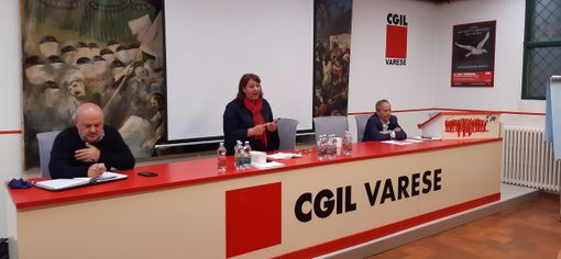 I tre segretari generali di Cgil, Cisl e Uil della provincia di Varese I tre segretari generali di Cgil, Cisl e Uil della provincia di Varese