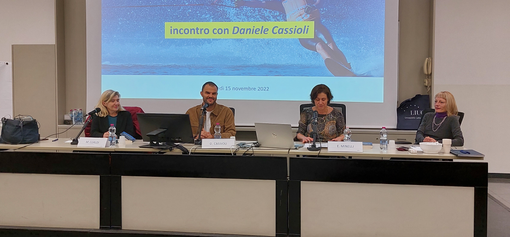 Da sinistra Marilena Lualdi, Daniele Cassioli, Eliana Minelli, Alessandra Massironi