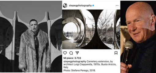 Il video con Emma, uno dei post di architettura sul cimitero di Busto e l'architetto Geltrudi