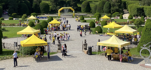 FOTO&amp;VIDEO. I Giardini Estensi si colorano di giallo: centinaia di bambini a scuola di educazione alimentare