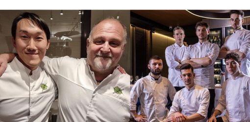 Gli chef di Acquerello e la brigata di Acqua Gli chef di Acquerello e la brigata di Acqua