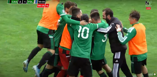 La festa neroverde dopo la rete del 2-1 (canale YouTube della Castellanzese) La festa neroverde dopo la rete del 2-1 (canale YouTube della Castellanzese)