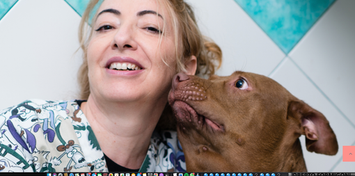 La dottoressa Pais con l'adorabile Palla