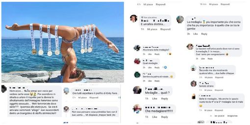 Linda Cerruti in posa con le medaglie: bersagliata da insulti sessisti. «Sedere e gambe sono davvero ciò che resta dopo vent'anni di allenamenti?» Linda Cerruti in posa con le medaglie: bersagliata da insulti sessisti. «Sedere e gambe sono davvero ciò che resta dopo vent'anni di allenamenti?»