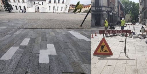FOTO. Lifting in centro. Ma in piazza Vittorio Emanuele per ora solo le &quot;toppe&quot;