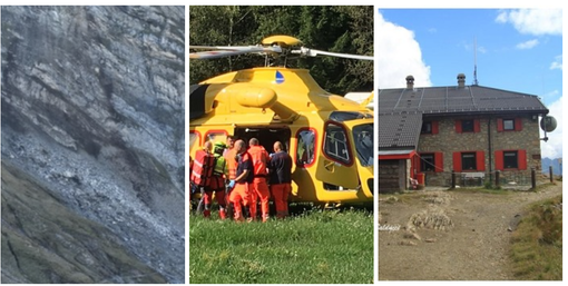 Frana in alta Valle Formazza sotto al rifugio Città di Busto: si cercano due escursionisti dispersi