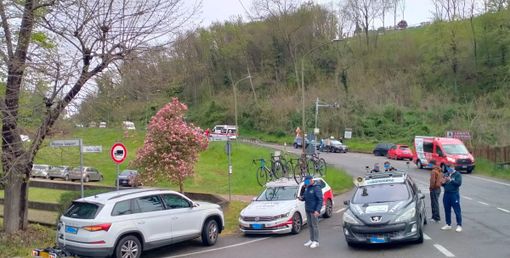 Il luogo dov'è avvenuto l'incidente durante la corsa ciclistica a Lonate Ceppino