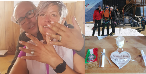 Immagini di felicità ad alta quota