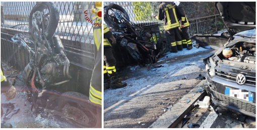 I mezzi coinvolti dopo l'incidente I mezzi coinvolti dopo l'incidente