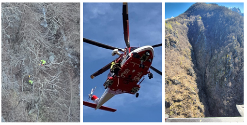 Due ragazze si perdono sui boschi del Verbano: salvate dal "Drago" di Malpensa Due ragazze si perdono sui boschi del Verbano: salvate dal "Drago" di Malpensa