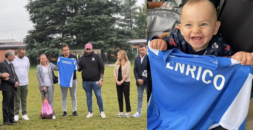La consegna e il piccolo Enea - foto per cortesia della famiglia Puricelli La consegna e il piccolo Enea - foto per cortesia della famiglia Puricelli