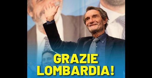 La foto postata sui social da Attilio Fontana per ringraziare gli elettori La foto postata sui social da Attilio Fontana per ringraziare gli elettori