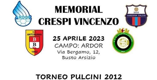 Quattro squadre in campo nel ricordo di mister Vincenzo Crespi Quattro squadre in campo nel ricordo di mister Vincenzo Crespi