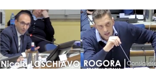 Da sinistra, l'assessore Loschiavo e il consigliere Rogora