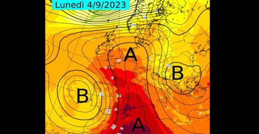 La carta del Centro Europeo per le Previsioni a Medio Termine (ECMWF) postata dal Centro Geofisico Prealpino