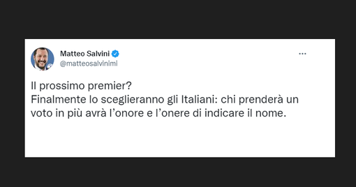 Salvini: «Il prossimo premier lo indicherà chi prenderà più voti»