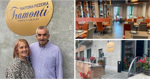 Remo Taiano e Lucia Esposito da oggi vi aspettano a "Tramonti", trattoria pizzeria a Buguggiate Remo Taiano e Lucia Esposito da oggi vi aspettano a "Tramonti", trattoria pizzeria a Buguggiate