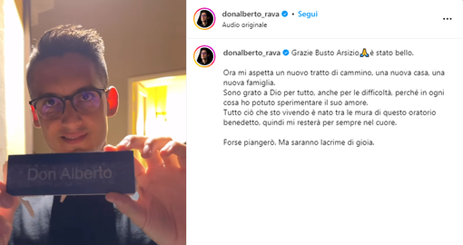 Il post pubblicato su Facebook da don Alberto
