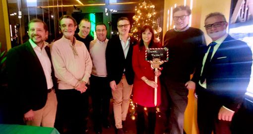 Da sinistra, Monti, Fontana, Romeo, Candiani, Cassani, Tovaglieri, Giorgetti e Albani