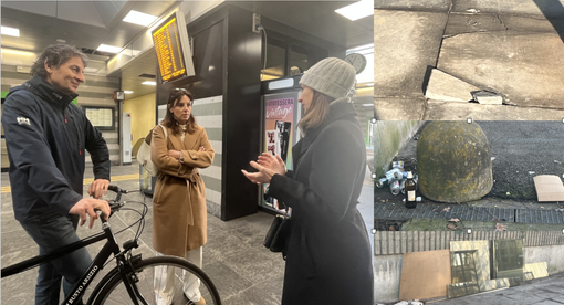 FOTO E VIDEO. Sopralluogo alla stazione Nord. «Treni, decoro, sicurezza: vi chiediamo soluzioni ora. Non è un ritardo all'anno, ma un pezzo di vita»