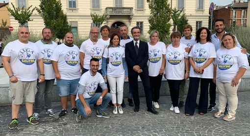 Il gazebo della Lega sabato 24 luglio a Busto