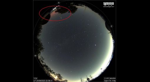 L'aurora boreale ripresa dalla AllSky camera dell'Osservatorio di Campo dei Fiori nella notte tra il 24 e 25 settembre L'aurora boreale ripresa dalla AllSky camera dell'Osservatorio di Campo dei Fiori nella notte tra il 24 e 25 settembre