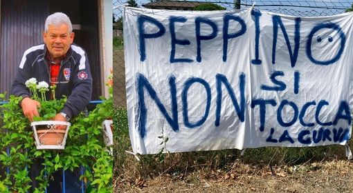Il grido della Curva per il custode dello “Speroni”. E Peppino: «Grazie ragazzi, sono 33 anni che apro e chiudo questo cancello»