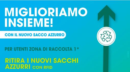 Parte lunedì 11 marzo la distribuzione dei sacchi azzurri nella zona di raccolta 1 (Beata Giuliana)