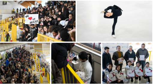 Il cuore di Varese per il pattinaggio e per i campioni della nazionale giapponese (Foto Roberto Galbiati) Il cuore di Varese per il pattinaggio e per i campioni della nazionale giapponese (Foto Roberto Galbiati)