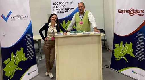 Elena Zoja e Stefano Battara alla Fiera di Lugano Elena Zoja e Stefano Battara alla Fiera di Lugano
